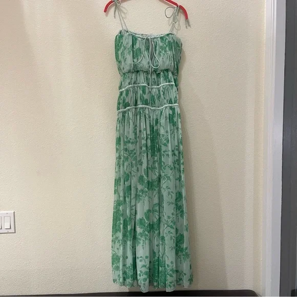 Empress Emerald Green/White Maxi dress Size 4 - Picture 7 of 9